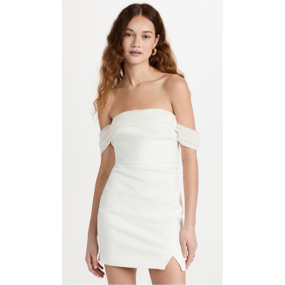 bachelorette white mini dress Lola Smocked Mini M